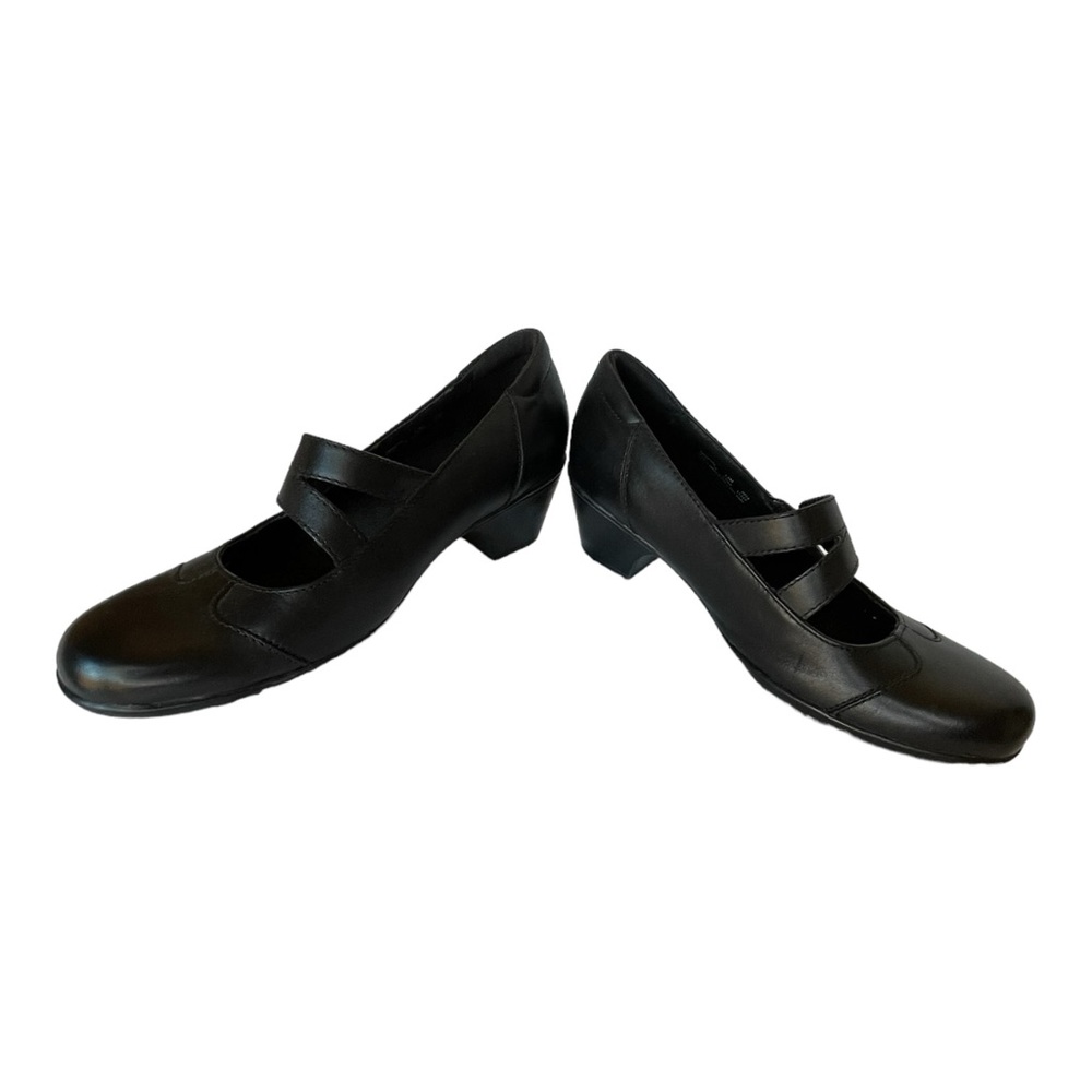 Clarks Ingalls Siene Mary Jane Womens Shoes Black Leather block heel Size 7.5 - Picture 2 of 8